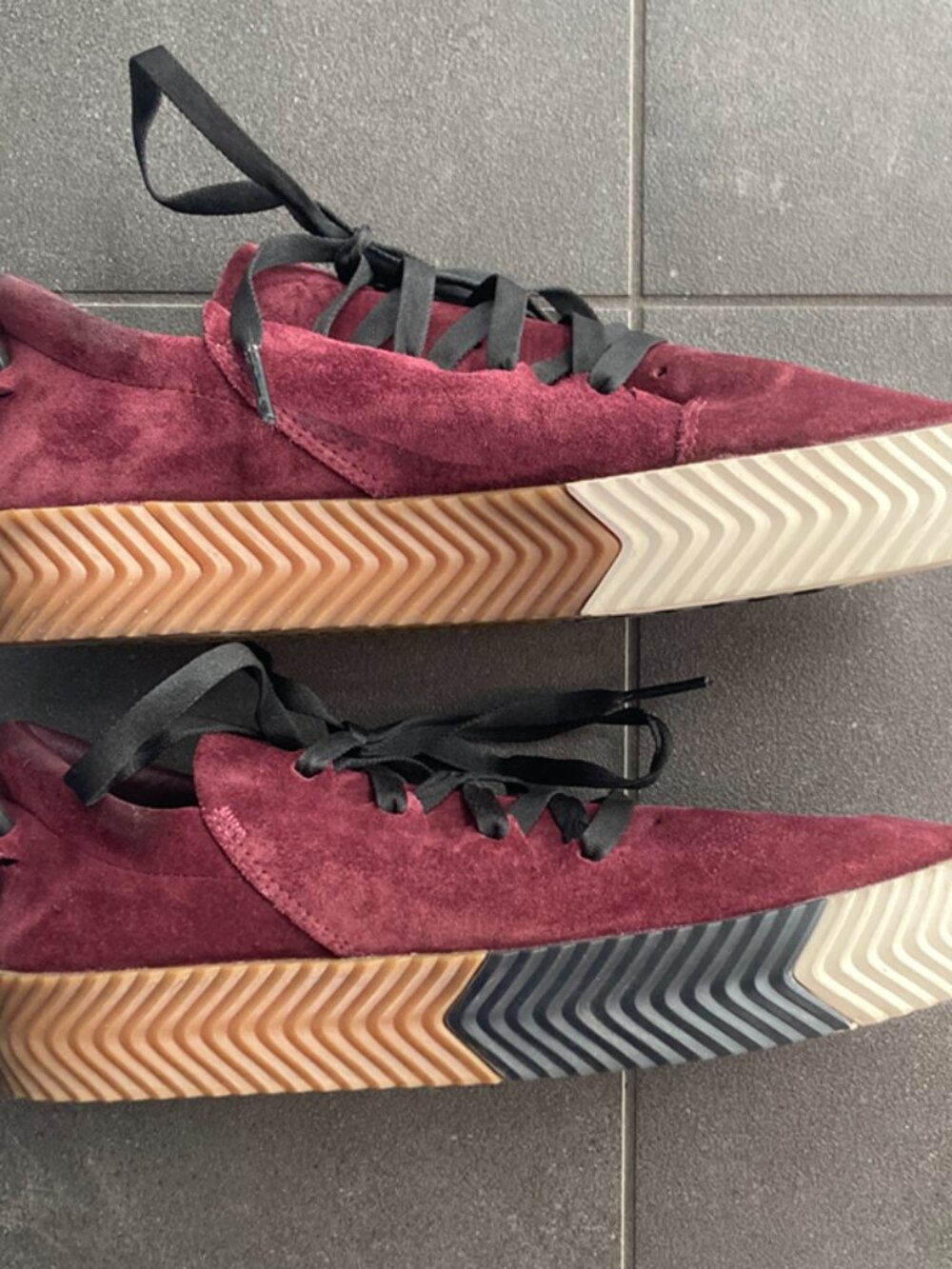Adidas AW Skater Alexander Wang Maroon Suede Size 7M/8.5 W
